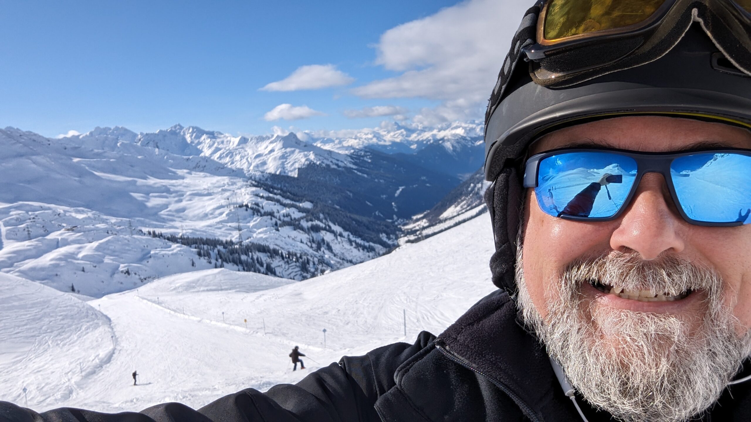 A photo of Simon, the IT GP, skiing in Austria